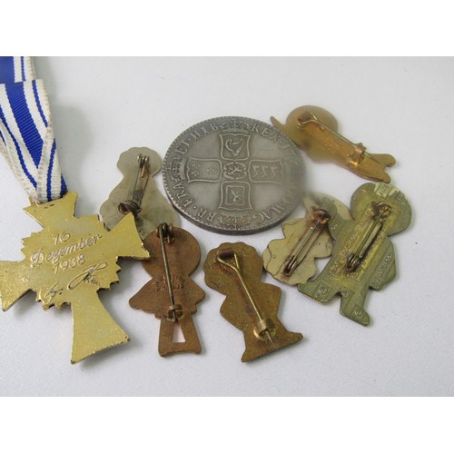 37 - Various pin badges, medals etc