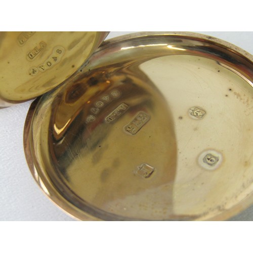 34 - 9 ct Gold Waltham full hunter Pocket watch working order 
Gross weight 91 grams