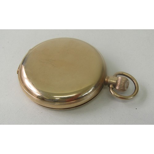 34 - 9 ct Gold Waltham full hunter Pocket watch working order 
Gross weight 91 grams