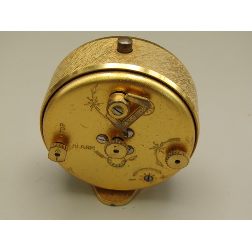 35 - Jaeger Recital 8 Travel clock in leather case swiss made