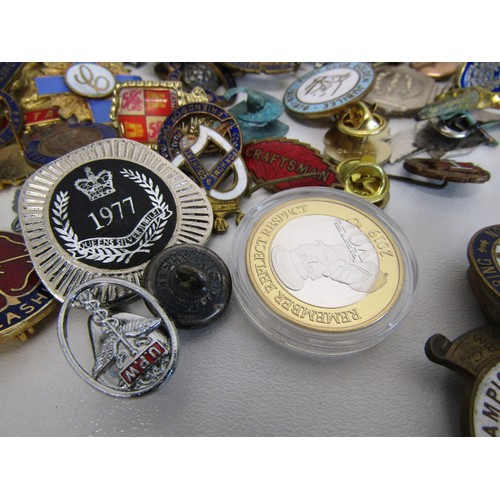 14 - Large collection of pin badges etc
Approx. weight in grams 320