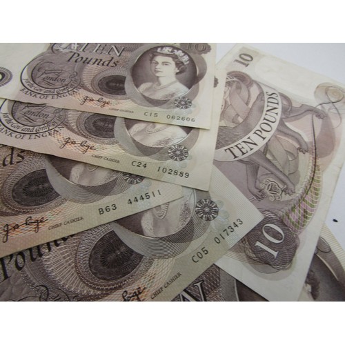 1 - 6 x Bank of England  £10 notes J B Page 1970s