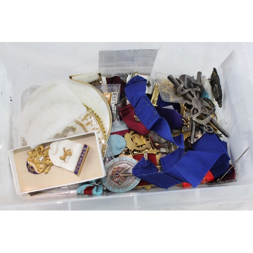 498 - Mixed Masonic Jewels Collection Lot Inc Regelia, Jewels, Color Jewels RMIG 1954