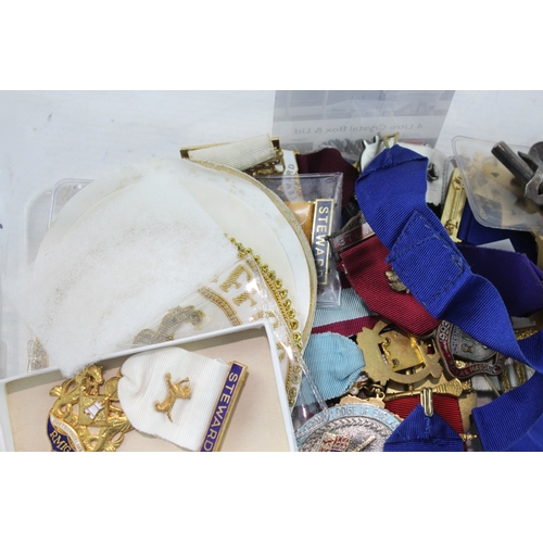 498 - Mixed Masonic Jewels Collection Lot Inc Regelia, Jewels, Color Jewels RMIG 1954