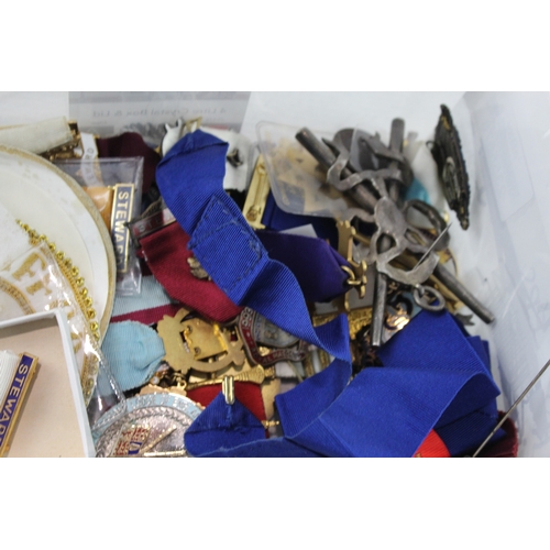 498 - Mixed Masonic Jewels Collection Lot Inc Regelia, Jewels, Color Jewels RMIG 1954
