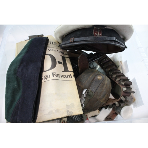 506 - Mixed Military Collection Inc Browns Morse Code, Veret WWI, WW2, Belts, Etc