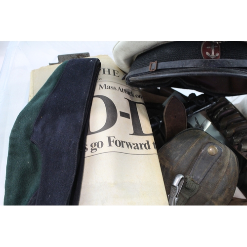 506 - Mixed Military Collection Inc Browns Morse Code, Veret WWI, WW2, Belts, Etc