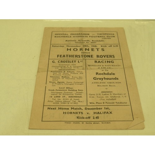 163 - Rochdale Hornets programme 1945