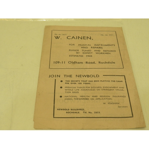 163 - Rochdale Hornets programme 1945