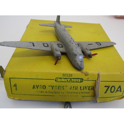 44 - Diecast model aircraft including Dinky Avro York Air Liner.