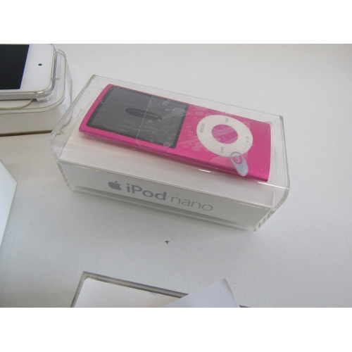 74 - Retro Apple iPod collection includes boxed iPod Mini, iPod Shuffle, iPod nano etc - untested.