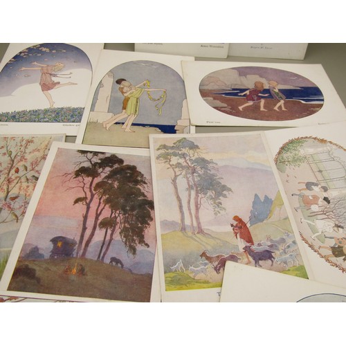 233X - Assorted postcards including Art Nouveau designs