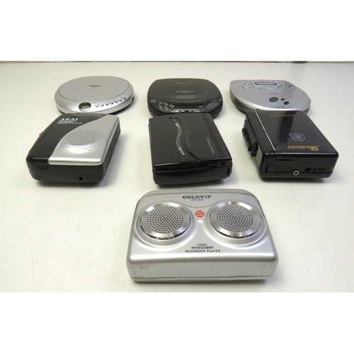 280 - Retro electronics bundle portable CD players, Cassette recorders and Walkman.
