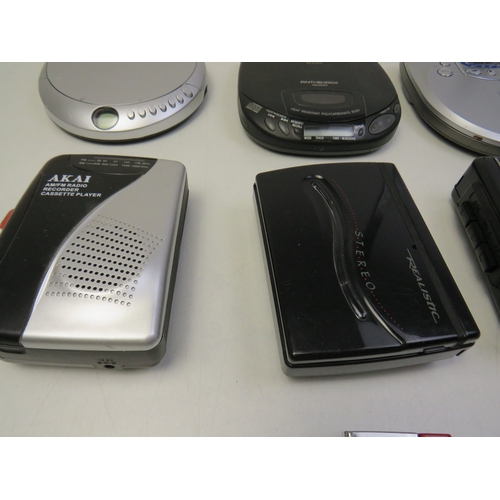280 - Retro electronics bundle portable CD players, Cassette recorders and Walkman.