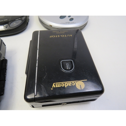 280 - Retro electronics bundle portable CD players, Cassette recorders and Walkman.