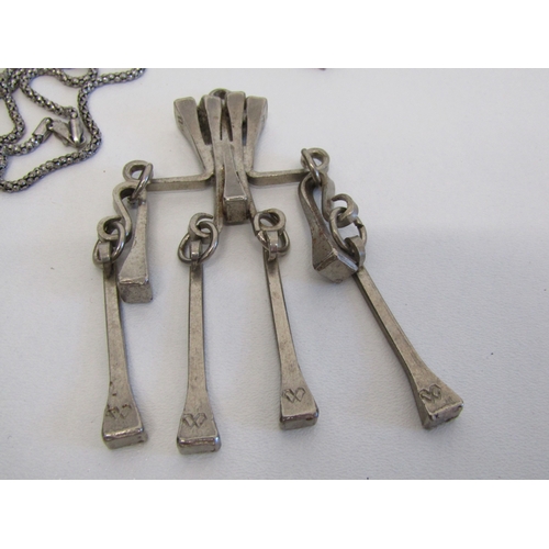 66 - A collection white metal jewellery including silver.