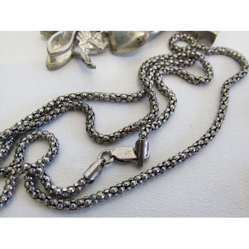 66 - A collection white metal jewellery including silver.