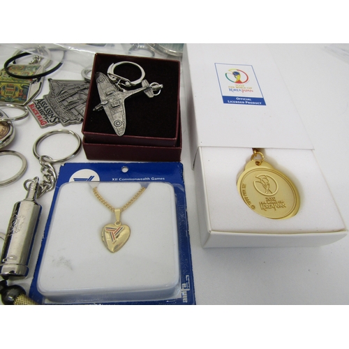 81 - Job lot of keyrings including Swarovski.