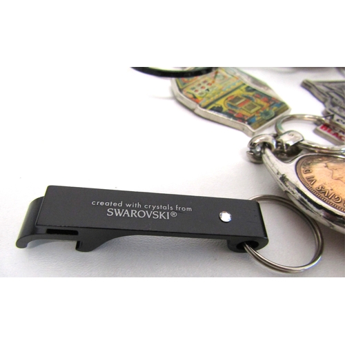 81 - Job lot of keyrings including Swarovski.