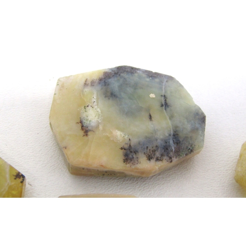 71 - A collection of natural amber large size beads and large dendritic agate beads.