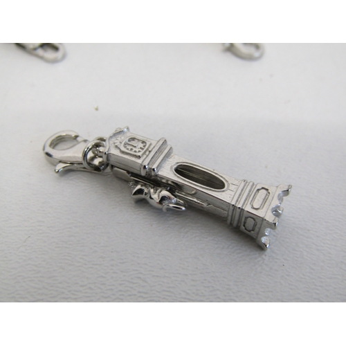 77 - Genuine Pandora bracelet and a collection of nine silver charms including opening.