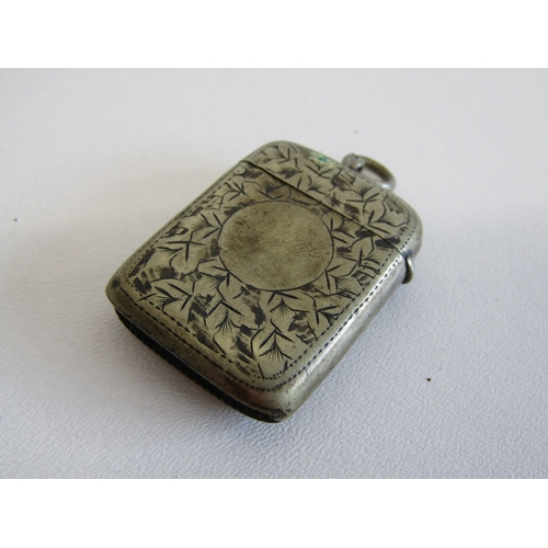 85 - Three antique vesta cases and Albert chain.