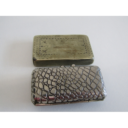 86 - Three antique metal snuff boxes.