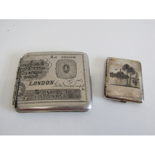 83 - Vintage cigarette case and vesta case.