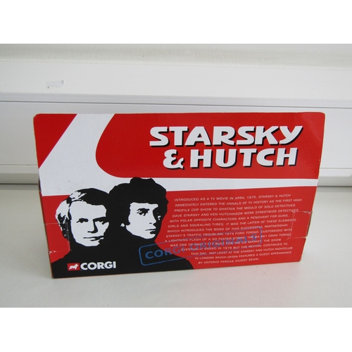 94 - 2001 Corgi Classics Starsky & Hutch Ford Gran Torino model car with figures.