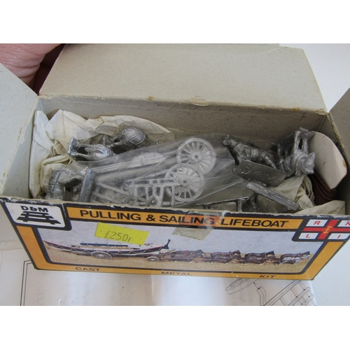 261 - Six boxed D&M white lifeboat model kits all complete.
