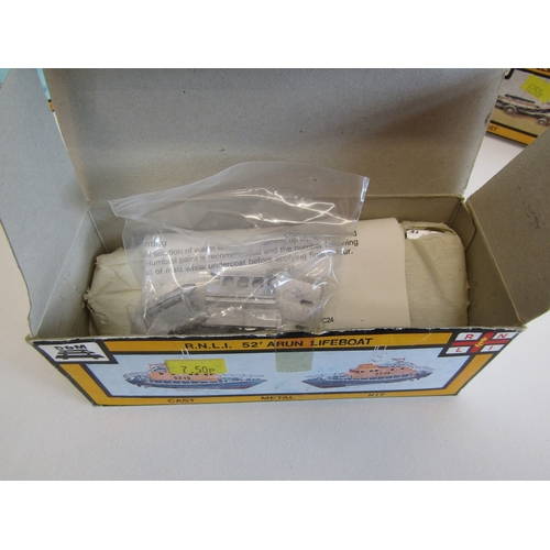 261 - Six boxed D&M white lifeboat model kits all complete.