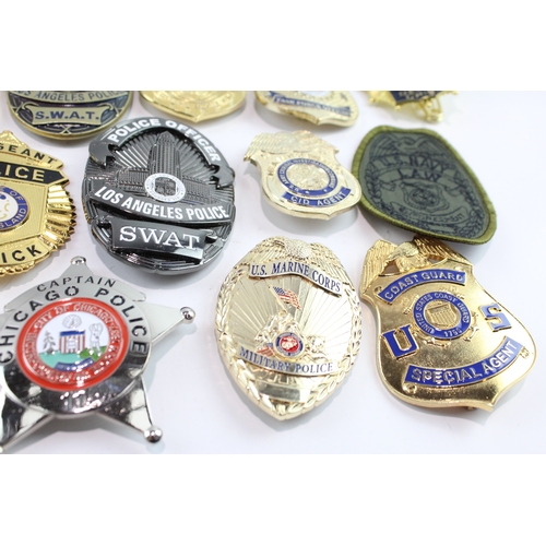 461 - Mixed Police & Federal American Badges Inc Captain Chicago Police