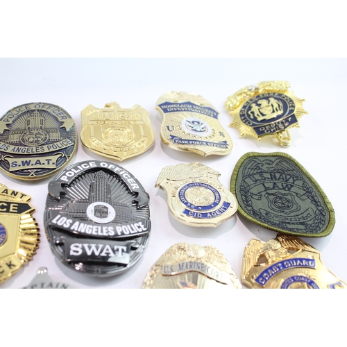 461 - Mixed Police & Federal American Badges Inc Captain Chicago Police