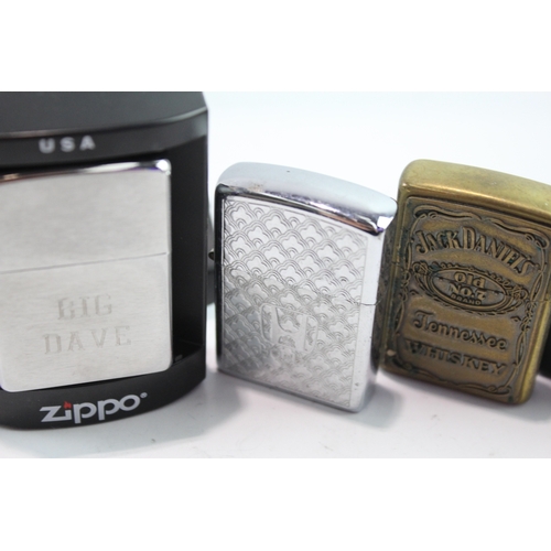 464 - Zippo Pocket Lighter Tobacciana Collectables Good Spark Inc Brass, Jack Daniels