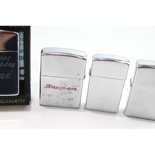 465 - Zippo Pocket Lighter Tobacciana Collectables Inc Silver Plate, Engraved, Boxed