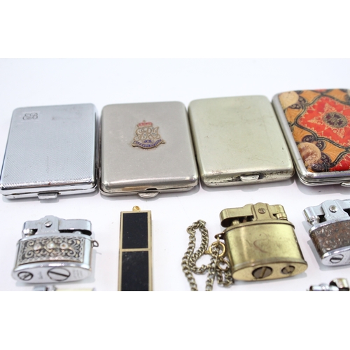 469 - Tobacciana Collectables Vintage Inc Miniature Lighters And Cases Etc