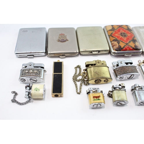 469 - Tobacciana Collectables Vintage Inc Miniature Lighters And Cases Etc