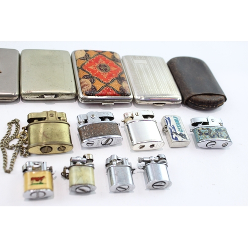 469 - Tobacciana Collectables Vintage Inc Miniature Lighters And Cases Etc