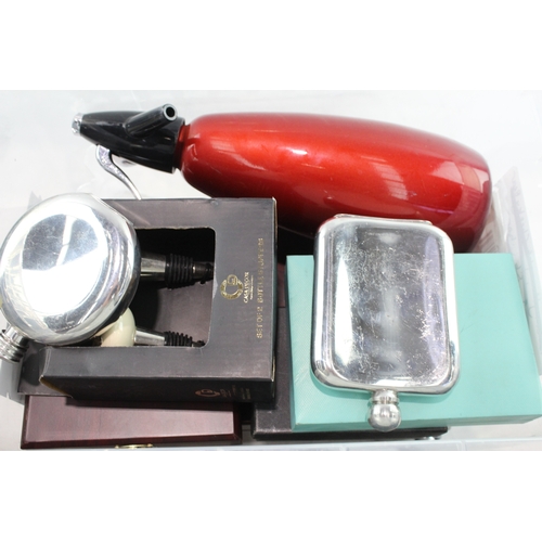 484 - Breweriana Assorted Collectables Antique Vintage, Ercuis, Flasks Cocktail Shaker