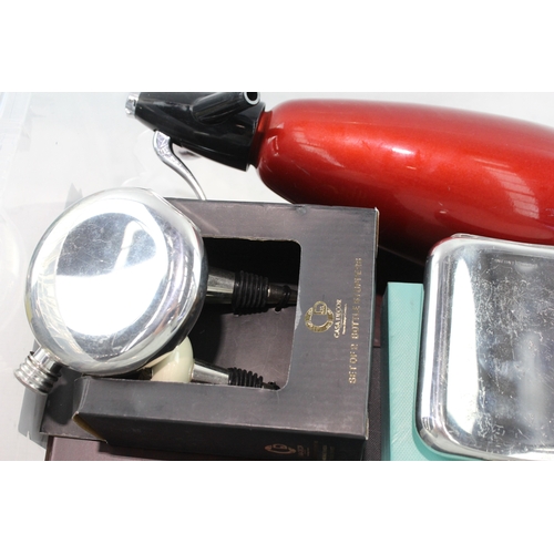 484 - Breweriana Assorted Collectables Antique Vintage, Ercuis, Flasks Cocktail Shaker