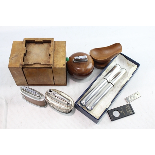 487 - Tobacciana Collectables Inc Table Lighters, Cigar Cutters Etc