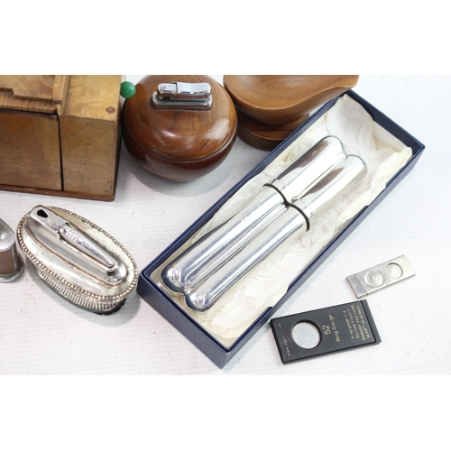 487 - Tobacciana Collectables Inc Table Lighters, Cigar Cutters Etc
