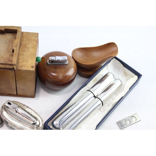 487 - Tobacciana Collectables Inc Table Lighters, Cigar Cutters Etc