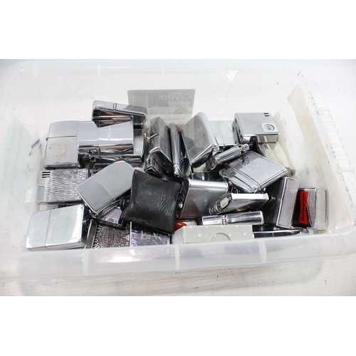 495 - Pocket Lighters Tobacciana Collectables Silver Tone Collection Inc Ronson Etc