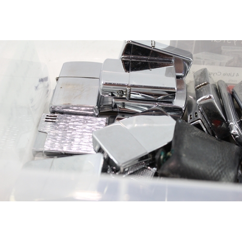 495 - Pocket Lighters Tobacciana Collectables Silver Tone Collection Inc Ronson Etc