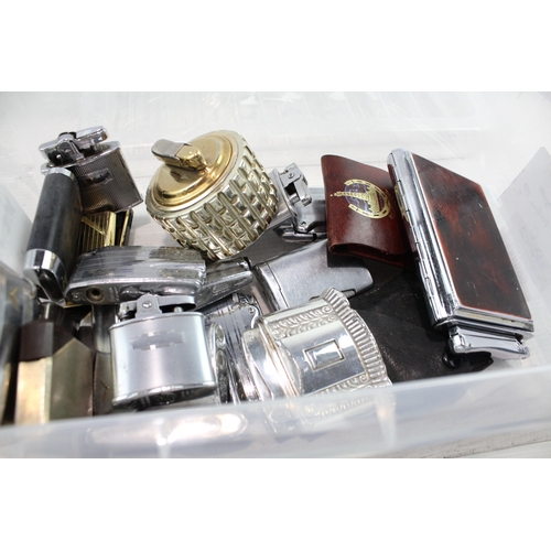 497 - Mixed ronson & Colibri Smoking Collectables Inc Cigarette Case & Table Lighters