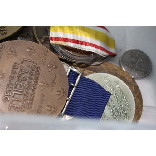 503 - International Mixed Medals/Medallions & Plaques Inc Boxed America French Brass