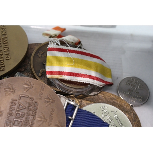 503 - International Mixed Medals/Medallions & Plaques Inc Boxed America French Brass