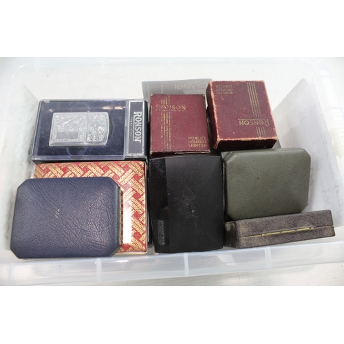 506 - Pocket Lighters Tobacciana Collectables Inc Silver Tone etc