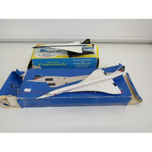 299B - Two boxed Concorde models.